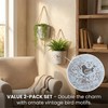 Riadyet 2 Pack Hanging Planters, 7.1 Inch Vintage Bird Flower