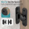 StickNGo Heavy Duty 90 Degree Barn Door Lock, 304 Stainless