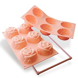 Silikomart 194489 Baking Mould Rose 6 Pieces