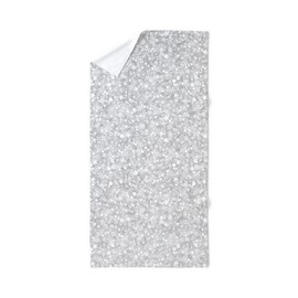CafePress Silver Gray Glitter Sparkles 30"x60" Absorbent Cotton Back, Soft Beach, Pool Towel