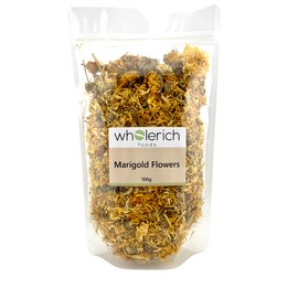 Marigold Flowers (Calendula) 100g - Wholerich Foods