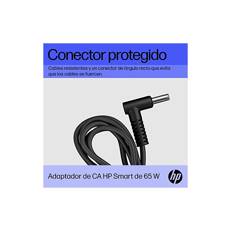 HP Cargador de Laptop 65W, 4.5 mm (6H459AA)