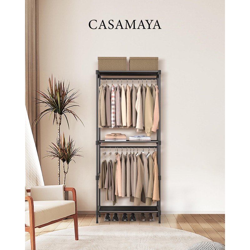 CASAMAYA Clothes Rack, Portable Closet, 27.6 Inch Wardrobe Closet, Clothes