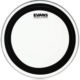 2-Pack Evans EMAD Clear Drumhead - 16 inch - Tom Hoop Value Bundle