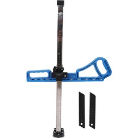 Foldable Drywall Cutter, 2 to 60cm Blade Adjustable Easy Ripper Drywall Cutout Tool, Safety and Convenient Drywall Cutter with Nylon Handle with 10pcs Spare Blades and Scale