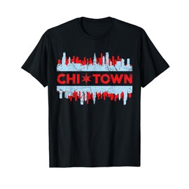 Chicago Chi Town Flag Skyline T-Shirt