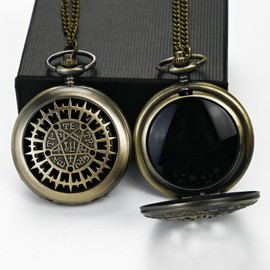 JIEXUAN Black Obsidian Scrying Mirror, Obsidian Feng Shui Mirror, Witches Mirror Presents, Witchcraft kit Divination Tools (Pocket Watch-4)