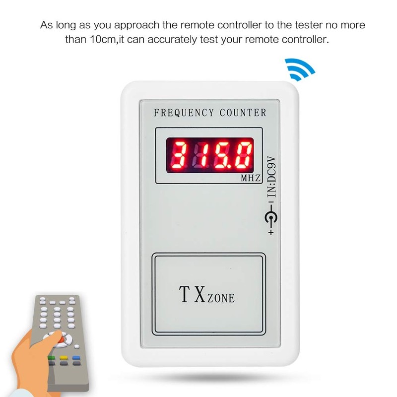 250-450 MHz Digital Frequency Meter Detector Cymometer, Wireless Remote Control
