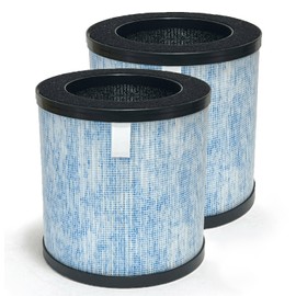Nispira MJ002h 3-In-1 Activated Carbon True HEPA Filter Replacement For Pomoron Air Purifier MGK21J02 Part MJ002H-RF | Removes Smoke, Chemical VOCs, Odor, Pet Dander | 2 Pack