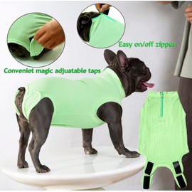 Wabdhaly Wabdhaly Recovery Suit for Dogs,Dog Cone Alternative Zipper Surgery Suit Female Spay,Soft Dog Surgery Suit for Anti Licking,Breathable Surgical Suit for Dogs Female Spay