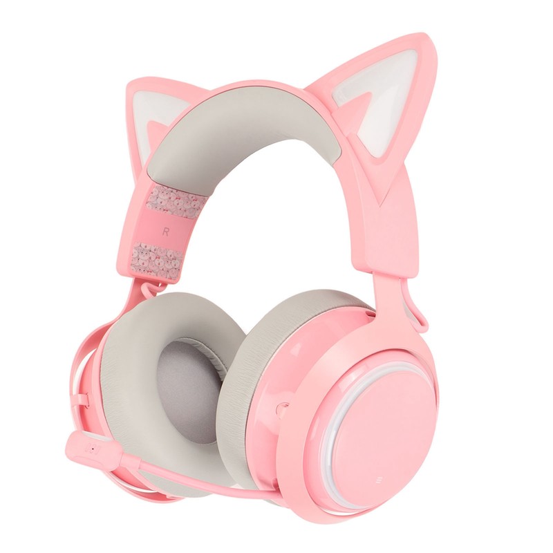 Cat Ear Gaming Headset RGB Light Bluetooth Wireless Headphones with