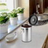 Coffee Container Large Airtight Stainless Steel Black Kitchen Storage Canister(Silver