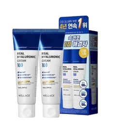 Hwajalmuk Cream Wellage Real Hyaluronic 100 Cream 50ml Double Special / 화잘먹크림 웰라쥬 리얼 히알루로닉 100 크림 50ml 더블 기획