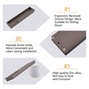 MOROBOR Zinc Alloy Flush Pull Handles, 2pcs Embedded Sliding Door