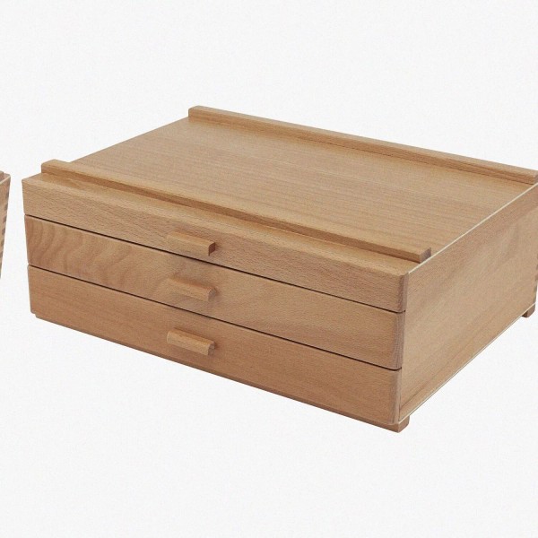 MachinaGrip Creative Studio Chest: Premium 3-Drawer Organizer for Paints, Brushes,