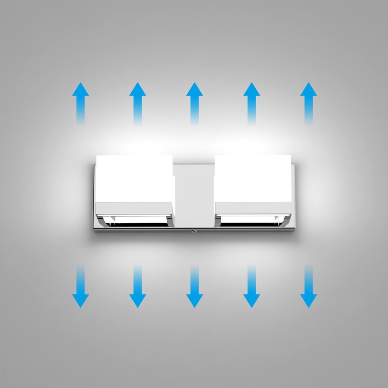 Tipace LED Dimmable Bathroom Lights Modern 2 Lights Vanity Light