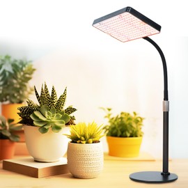 FECiDA Desk Grow Lights for Indoor Plants, Table Top Grow Light UV-IR Full Spectrum, 2000 Lumen LED Bonsai Houseplant Growing Lamp with On/Off Switch, 16"-24" Height Adjustable