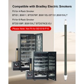 120V 500W Heating Element Compatible with Bradley Smoker BS611 BTDS76P 4-Rack Outdoor Electric Smoker BTDS108P 6-Rack Digital Food Smokers, Ceramic Sheath with Nuts