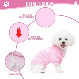 BINGPET Security Dog Hoodies Puppy Sweater Cold Weather Dog Coats Soft Brushed Fleece Pet Clothes Hooded Sweatshirt for Dog Cat