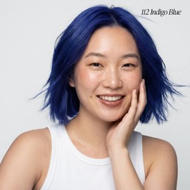 Adore Semi Permanent Hair Color (112 Indigo Blue) | Vegan & Cruelty-Free Blue Hair Dye | No Ammonia, No Peroxide, No Alcohol | 4 Fl Oz Each (Pack of 2)
