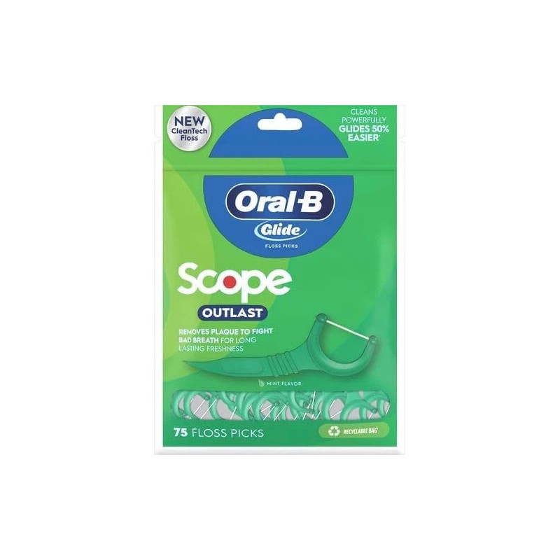 Oral-B Glide Complete Floss Picks, Dental Floss Picks, Scope Outlast,
