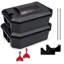 Roshield Tamper-Resistant Safety Bait Box for Rodent Trap and Rodenticide Posion Control Treatments (UK-Made, Empty) x 2