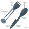 Colapz Grey 7-in-1 Travel Cutlery Set - Camping Cutlery Set