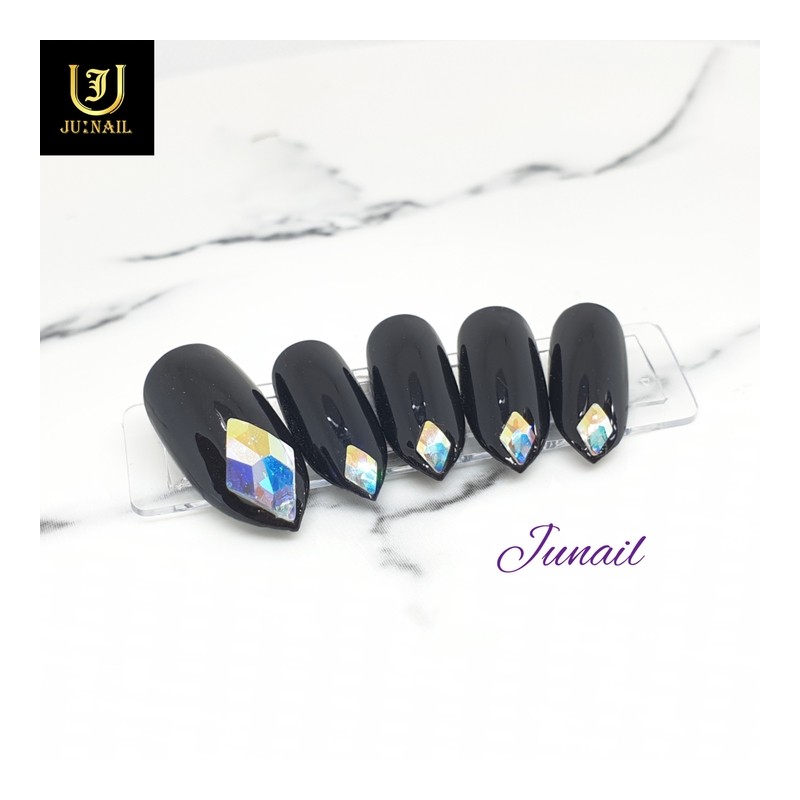  No.1203 Handmade Nail Tips - Short C Curve Coffin