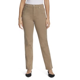 Gloria Vanderbilt Women's Amanda Classic High Rise Tapered Jean Standard, Hazelnut, 16