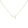 Women's Gold Heart-Shaped Letter Necklace, Gold-Plated Heart-Shaped Letter Necklace Gold
