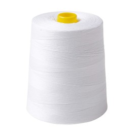 IPEA Sewing Thread for Sewing Machine and Overlock - Large Spool 9000 Metres (10000 Yards) - Polyester Thread for Sewing - Overlock Thread - Yarn - White