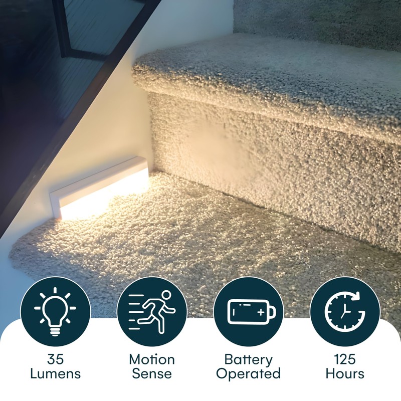 Brilliant Evolution Wireless LED Stair Lights with Motion Sensor -