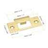 sourcing map Door Strike Plate, 2Pcs 70mm x 40.3mm 304