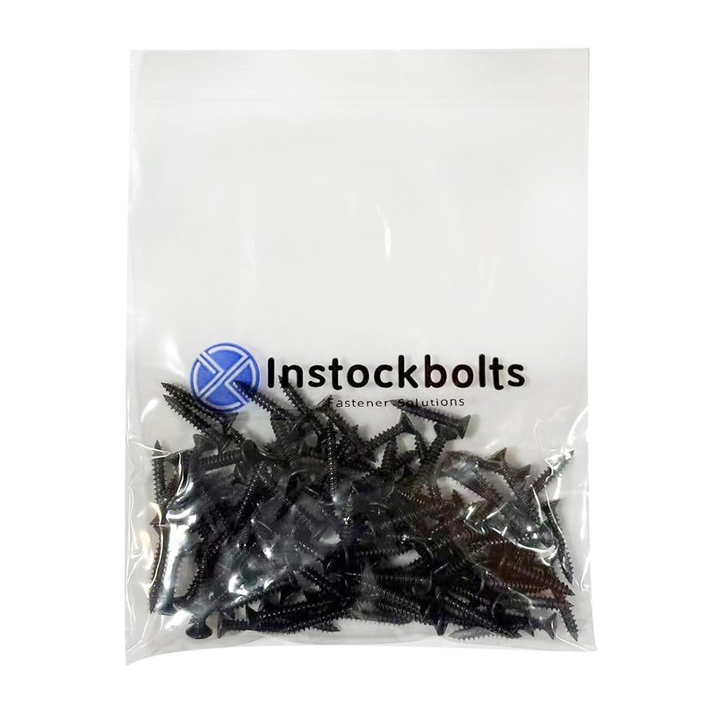 #10 X 1 Black Flat Head Sheet Metal Screws Phillips
