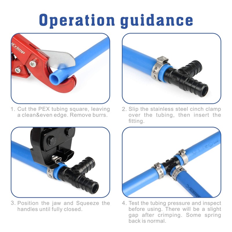 iCrimp PEX Cinch Tool for Stainless Steel Clamp-Vertical & Parallel
