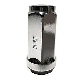 9/16 Chrome Long Truck Acorn Lug Nut Compatible with Dodge Ram Chevy Ford F-250 F-350 1.9" Tall