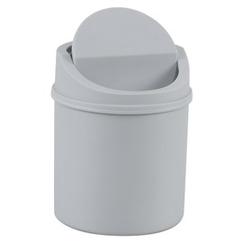 Lesbin 2 L Mini Desktop Bin with Lid, Table Waste Bin Small with Lid, Grey