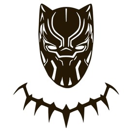 Black Panther Vinyl Sticker Decals (Pack of 2) for Car Bumper Window pro Laptop (6" x 5.1", Black)