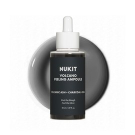 NUKIT Volcano Peeling Ampoule, 85ml | Formulated with BHA, Charcoal, and Volcanic Ashes | Simply Apply Cuticle Care | Pore Dirt & Blackhead Suction Cleanser | For Smooth, Even Skin