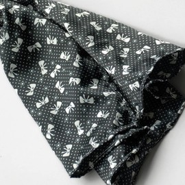 Brando Black Lovely Bowknot Design Natural Elegant Scarf(Small)