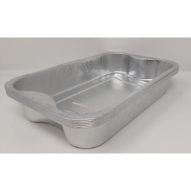 12 x Aluminium Foil Roaster Tray Rectangle Roasting Dish Inset Handles 29x19x5cm