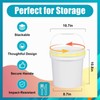 UMETASS 3PCS 2.5 Gal White Buckets Set, Durable Plastic Storage