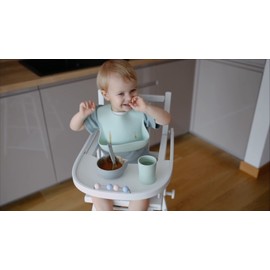 otterlove Silicone Bib – 100% Pure Platinum LFGB Baby Bibs with No Fillers – Wide Food Catching Pocket – Easy Clean – Mess Proof – Dishwasher Safe – BPA & Phthalate Free (2 Bib Pack - Sage & Sand)