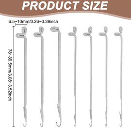 DELORIGIN 28pcs Latch Crochet Hooks Steel Sewing Needles Embroidery Threads Knitting Picker Snag Fixer Sweater Repair Tool for DIY Weave Knitting Revamping Clothes Threading Beads Woolen Crafts