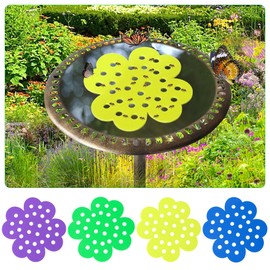 4 Pack Floating Bee Island 6.3 Inch Floating Bee Watering Station Use for Bee Cups for Garden Bee Insect Waterer and Butterfly Water Stations for Outdoor Garden Décor Thirsty Pollinators