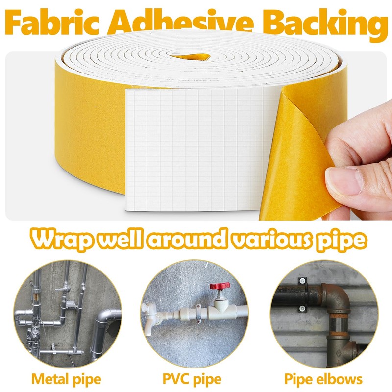 DEMEDO Pipe Insulation Tape, Pipe Wrap Insulation Foam Tape Self