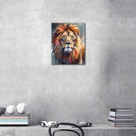 TISHIRON Paint by Numbers Kit for Adults - Lion DIY Adult Paint by Number Kits Animal Acrylic Canvas Painting for Adults Beginners Art Crafts, 16x20 Inch(Frameless)