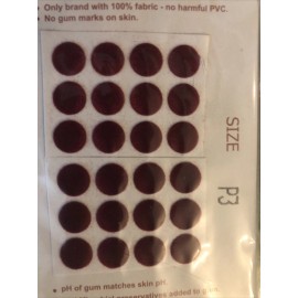 Eyetex Eytex Pallavi Kumkum Red Bindi Stickers Size P3- 24 Spots - USA Seller