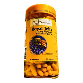 Fine Nutrition Royal Jelly 1650mg 6% 10-HDA 365 Capsules_AB
