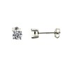 Solid Sterling Silver Real rhodium plated Cubic Zirconia stone stud